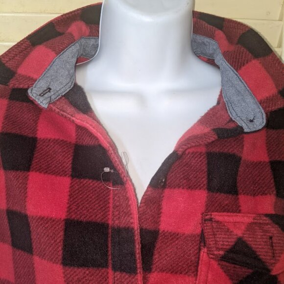 ULTRA SOFT WARM Red Black Checked Plaid Flannel Shirt Size Medium  NEW NWOT --- - Picture 2 of 4